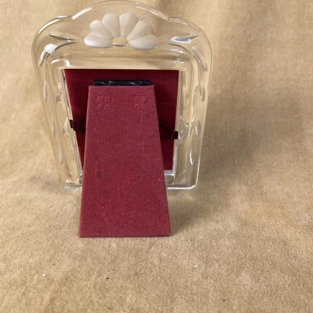Vintage Lead Crystal Photo Frame Bohemian Glass West Germany 5 x 3.5